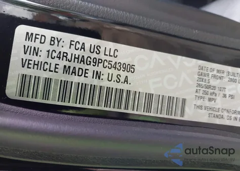 2023 Jeep Grand Cherokee Altitude 4X4 from USA, damaged, VIN 1C4RJHAG9PC543905